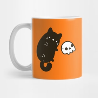 Cute cat with skull Mug